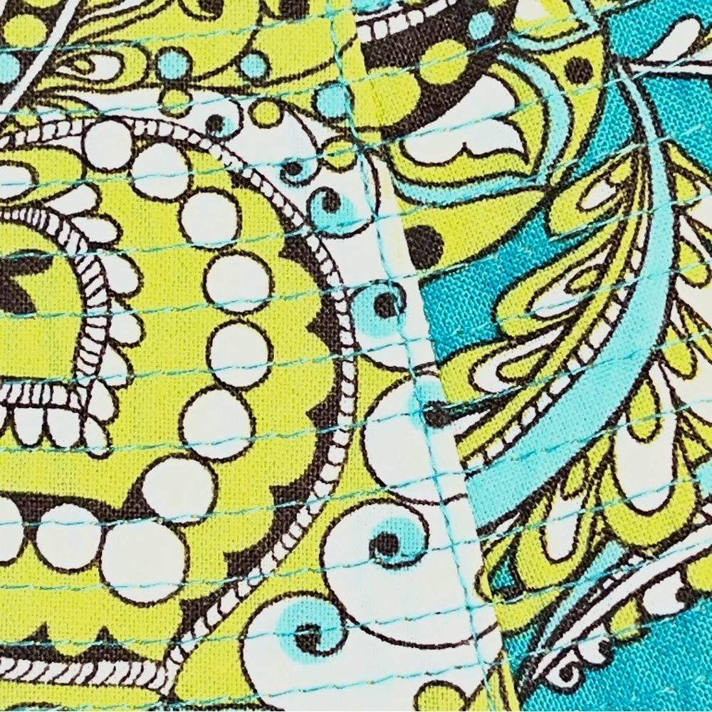Vera Bradley Reversible Cotton Blue and Green Peacock Print Sun Bucket Hat O/S - Picture 4 of 7